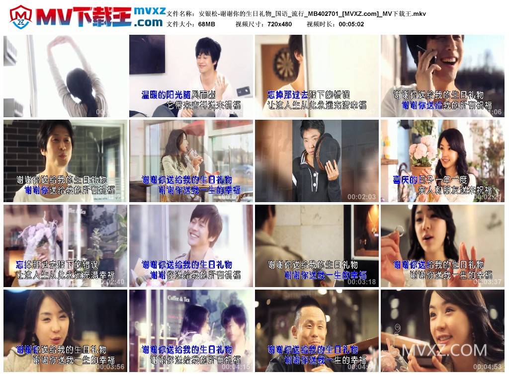 安银松-谢谢你的生日礼物_国语_流行_MB402701